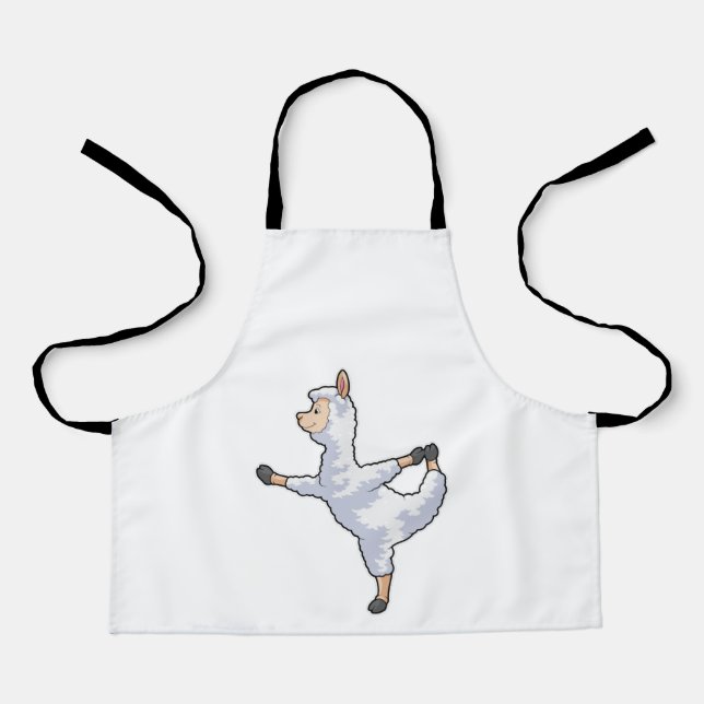 Llama at Yoga Fitness Apron (Front)