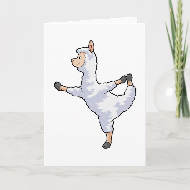 Llama at Yoga Fitness Card (Front)