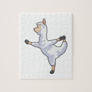 Llama at Yoga Fitness Jigsaw Puzzle