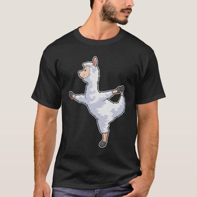 Llama at Yoga Fitness T-Shirt (Front)