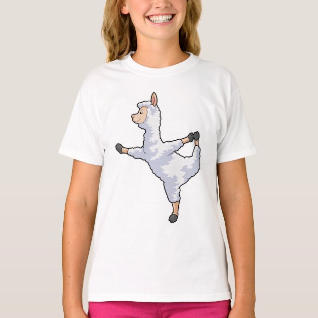 Llama at Yoga Fitness T-Shirt (Front)