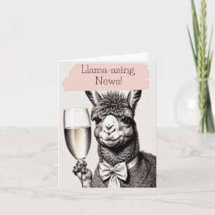 Llama-azing News Congratulations Card