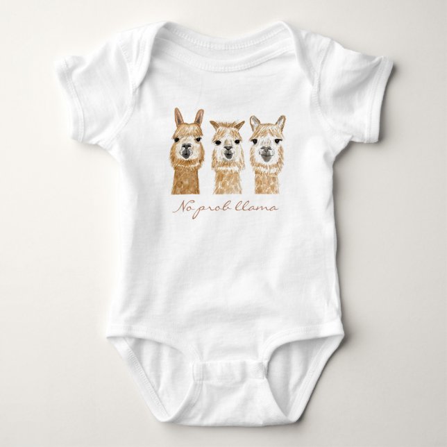 Llama Baby Outfit Bodysuit (Front)