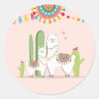 Llama Baby Shower Alpaca Fiesta Mexican Cactus