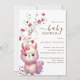 Llama Baby Shower Invitation