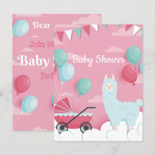 Llama Baby Shower Invitation