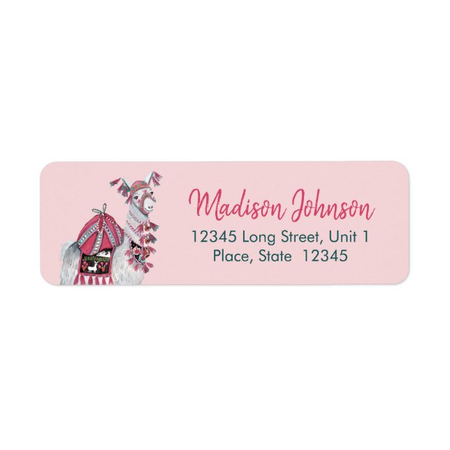 Llama | Baby Shower | Return Address Labels (Front)