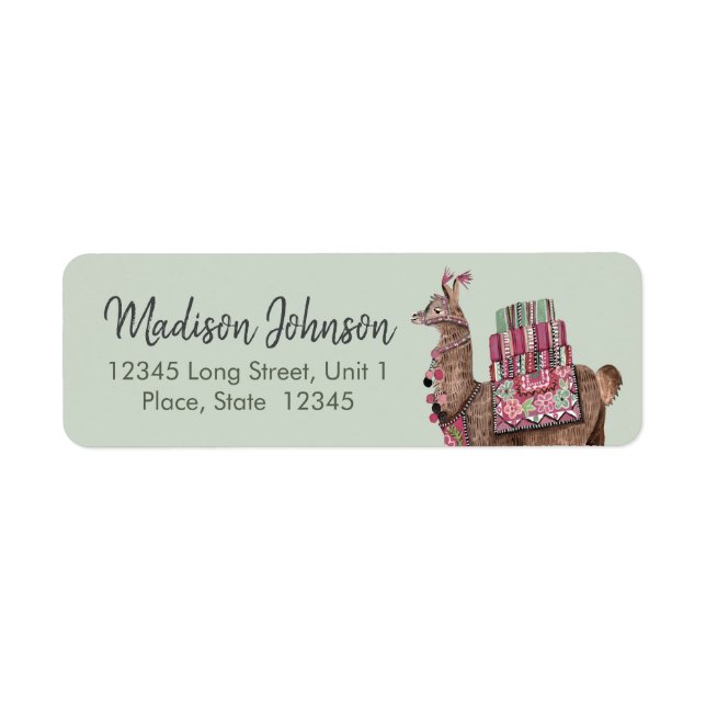 Llama | Baby Shower | Return Address Labels (Front)