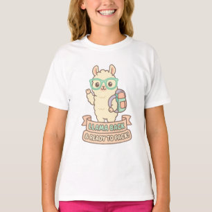 Llama Back and Ready to Pack – Cute Back-to-School T-Shirt