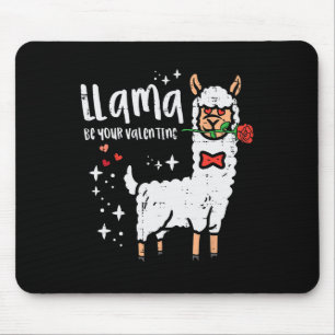 Llama Be Your Valentine Alpaca Men Boys Kids Youth Mouse Mat