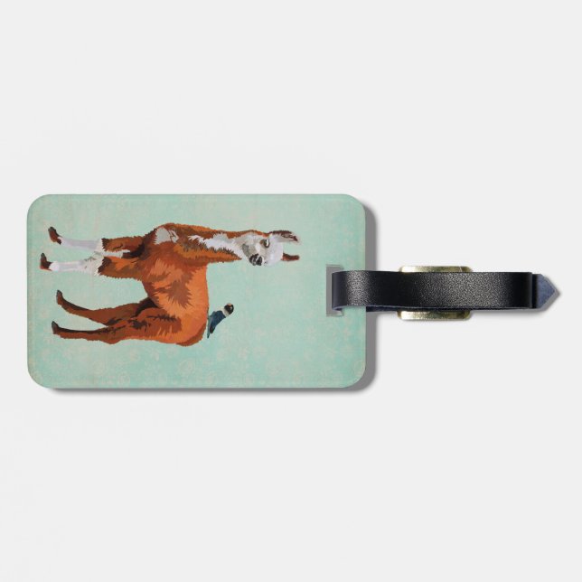 LLAMA & BIRD Luggage Tag (Back Horizontal)