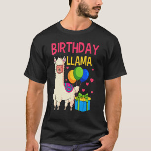Llama Birthday Alpaca Bday Party Balloons Animal T-Shirt