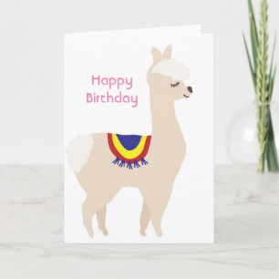 Llama birthday, Birthday Balloons Card
