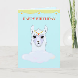 Llama Birthday Card