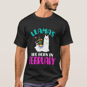 Llama Birthday February Birthday T-Shirt