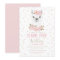 Llama Birthday Invitation Blush Floral Girl