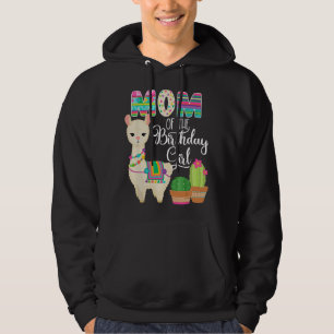 Llama Birthday Mom Of The Birthday Girl Farm Llama Hoodie