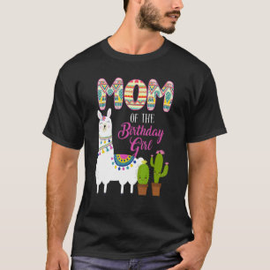 Llama Birthday Mum Of The Birthday Girl Farm Llama T-Shirt