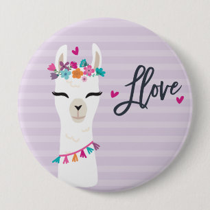 LLama Button // LLama Love Purple