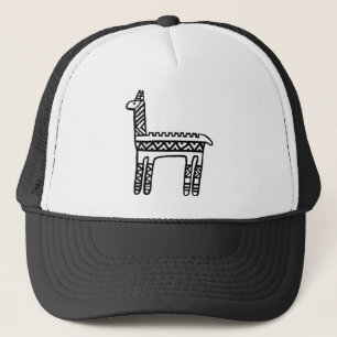 Llama-BW Trucker Hat
