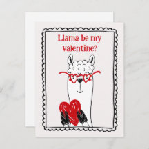 Llama By My Valentine Funny Kids Valentine's Day