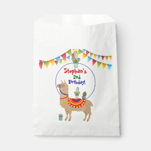 llama Cactus birthday favour bags