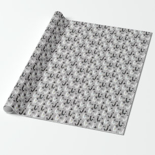 Llama cactus mountains, seamless pattern. wrapping paper