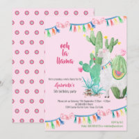 Llama Cactus Whole Llama Fun Girls Birthday Party