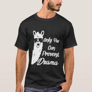 Llama Camping Only You Can Prevent Drama  2 T-Shirt