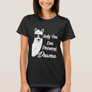 Llama Camping Only You Can Prevent Drama  2 T-Shirt