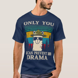 Llama Camping Only You Can Prevent Drama Gifts T-Shirt