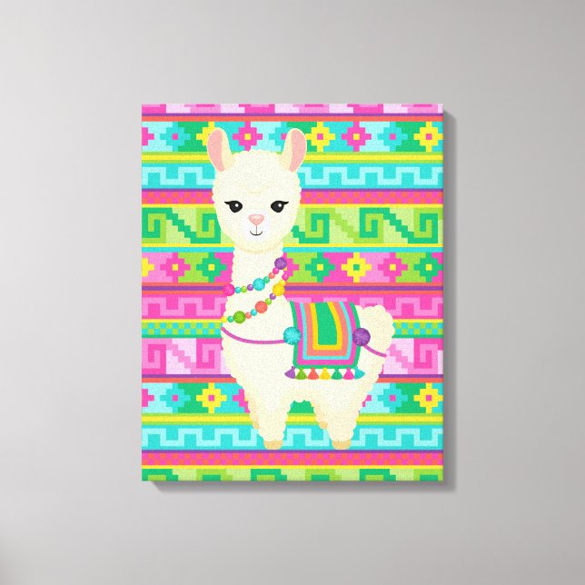 llama canvas print (Front)