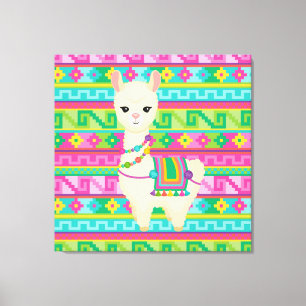 llama canvas print