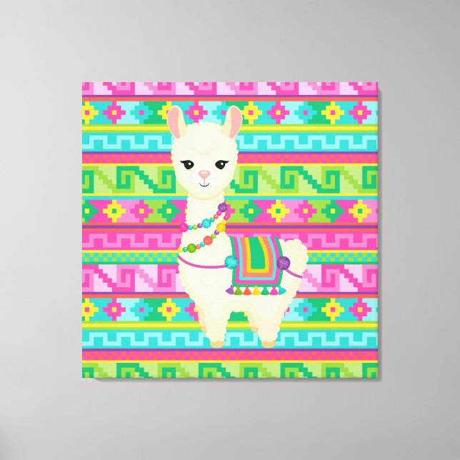 llama canvas print (Front)