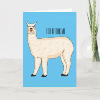 Llama cartoon illustration  