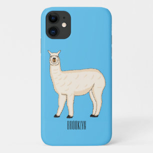 Llama cartoon illustration  iPhone 11 case