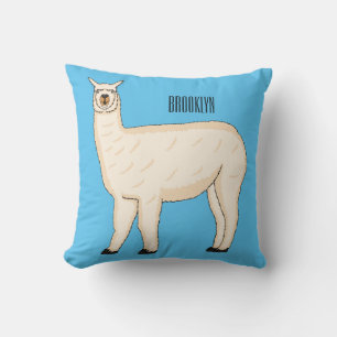 Llama cartoon illustration cushion