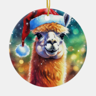 Llama Ceramic Tree Decoration