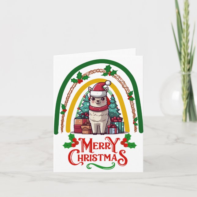 Llama Christmas Card (Front)
