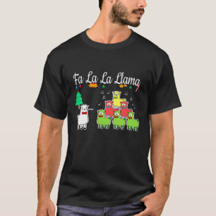 Llama Christmas Carolers T-Shirt