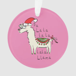 Llama Christmas Kids Cute Funny Ornament
