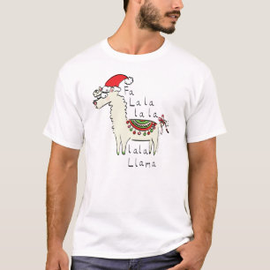 Llama Christmas Kids Cute Funny T-Shirt