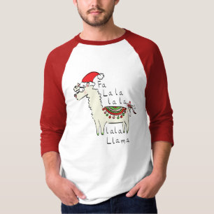 Llama Christmas Kids Cute Funny T-Shirt