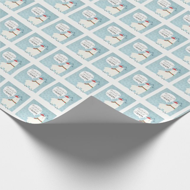 Llama Christmas Wrapping Paper (Corner)