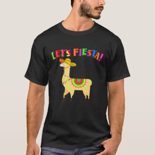 Llama Cinco de Mayo Alpaca Outfit Mexican Party T-Shirt