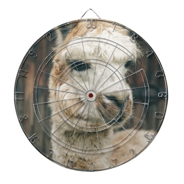 Llama Close Up Dartboard (Front)