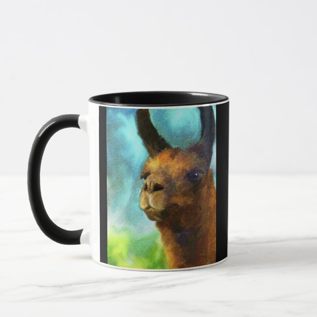Llama Collectable Art Coffee Mug (Left)
