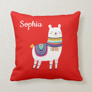 Llama Cute Custom Name Cushion