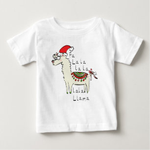 Llama Cute Funny Christmas Holiday Baby T-Shirt