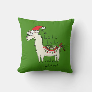 Llama Cute Funny Christmas Holiday Cushion